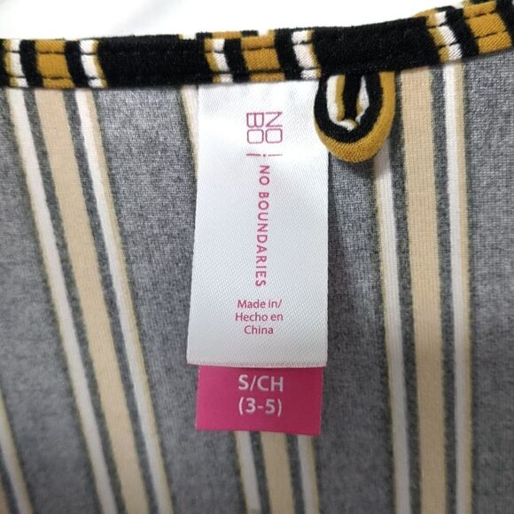 No Boundaries Striped Peplum Wrap Top sz S Juniors - Picture 4 of 8